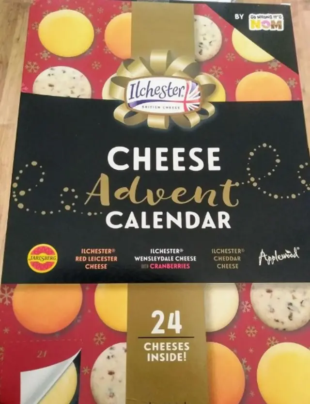 Cheese advent calendar