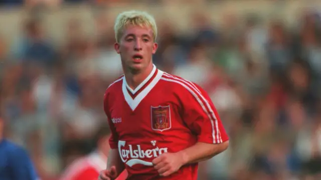 Robbie Fowler with blonde hair in 1995