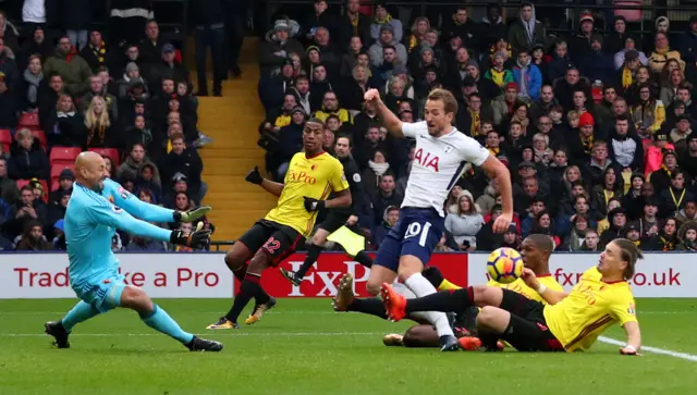 Harry Kane is tackled