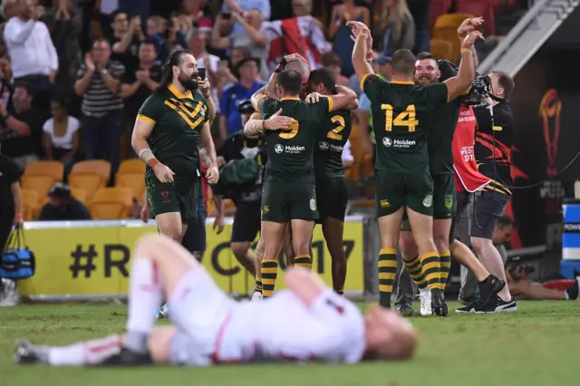 Australia celebrate