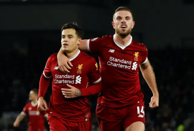 Philippe Coutinho and Jordan Henderson