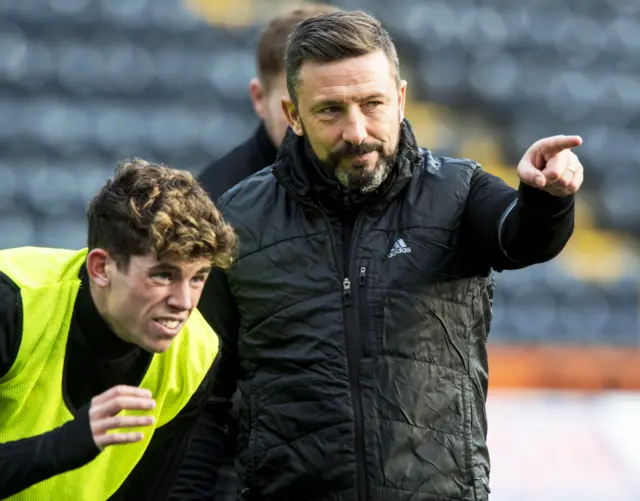 Aberdeen's Ryan Christie and manager Derek McInnes