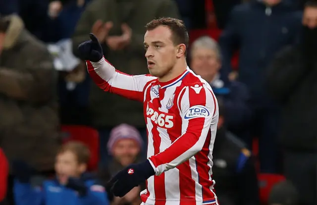 Xherdan Shaqiri celebrates