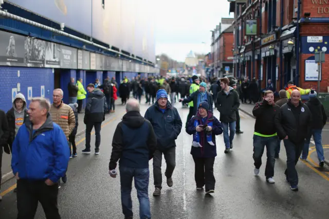 Fans at Goodison