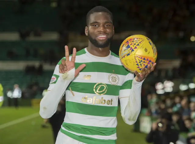 Celtic's Odsonne Edouard scored three goals