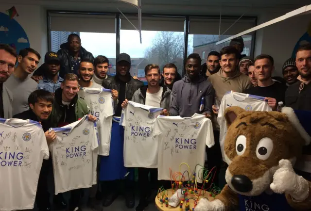 They handed out signed t-shirts