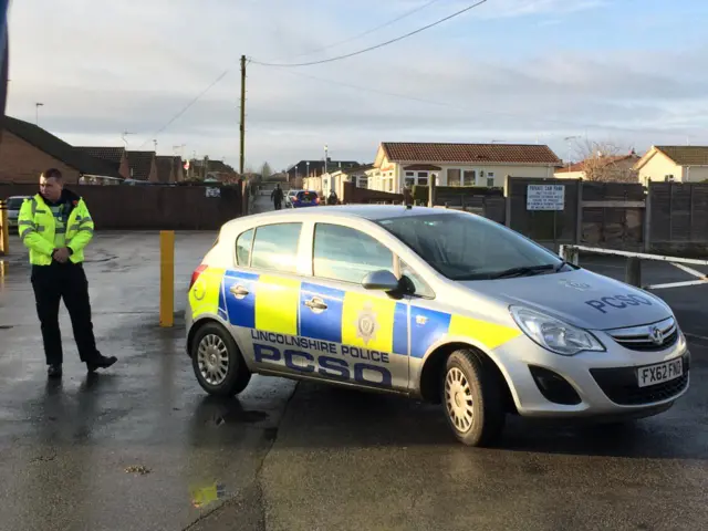 Sleaford fire scene