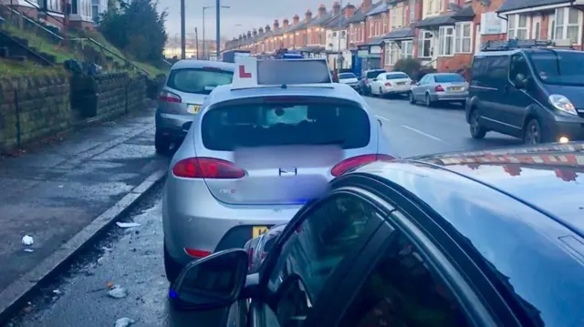 Car pulled over by police