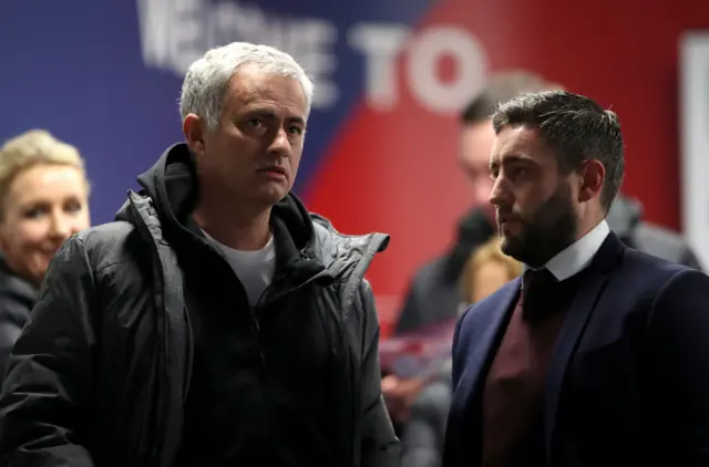 Jose Mourinho and Lee Johnson