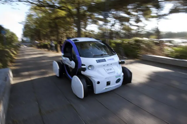 Driverless car being tested