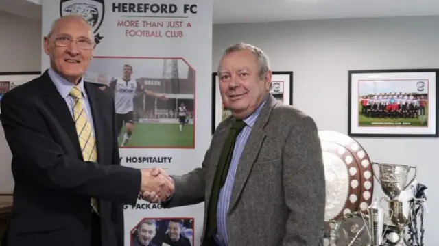 The deal being agreed at Hereford FC