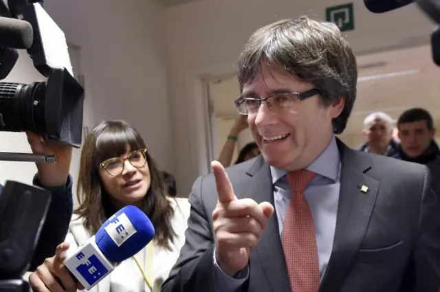 Carles Puigdemont in Brussels, 21 December