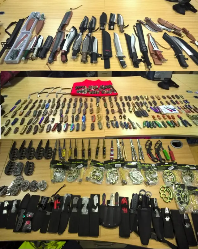 Weapons seized in Doncaster