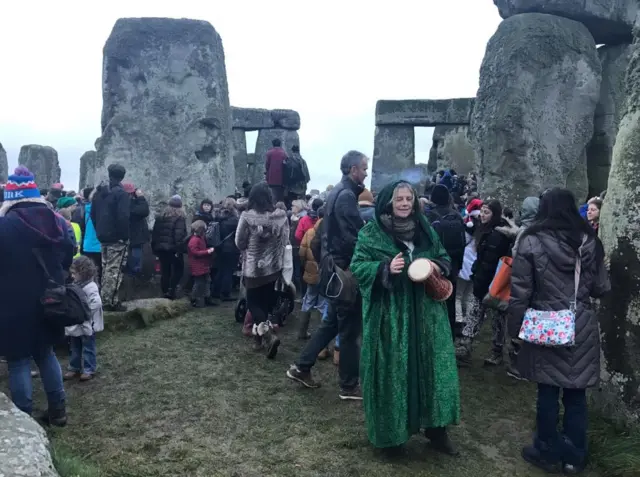 People at Stonehenge