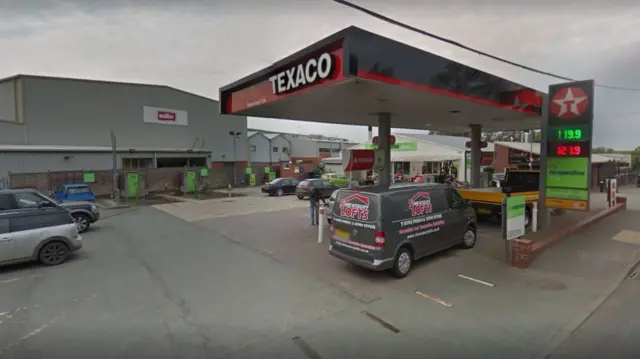 Petrol station where the death happened