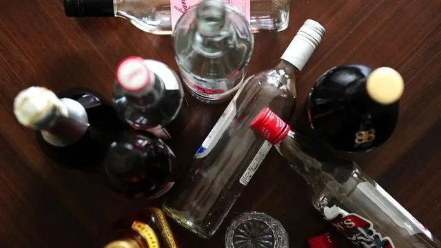 Empty bottles of booze