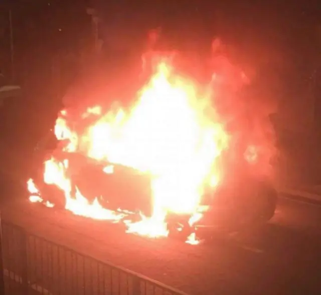 car fire