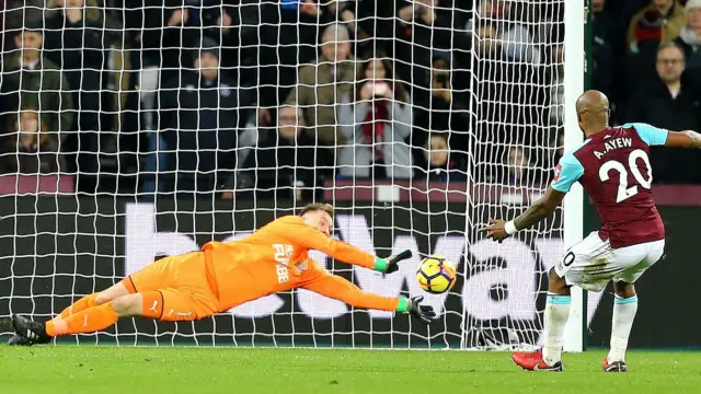 Andre Ayew and Rob Elliot