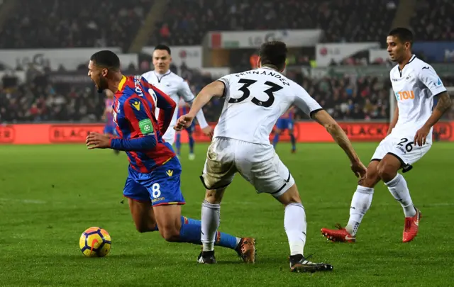 Crystal Palace win a penalty