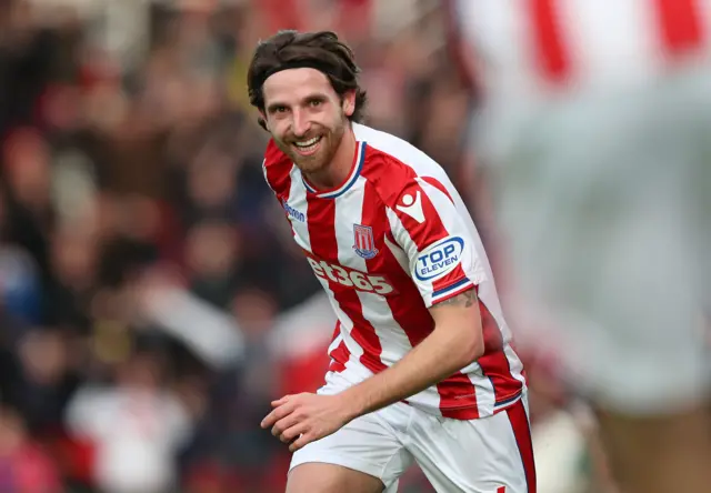 Joe Allen celebrates