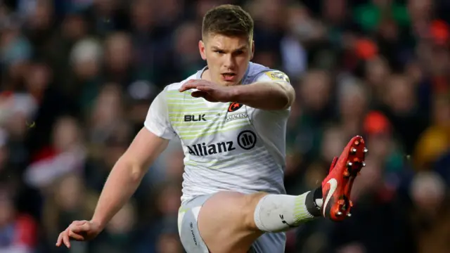 Owen Farrell is on target with the boot