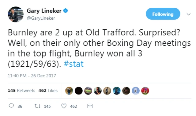 Gary Lineker Tweet