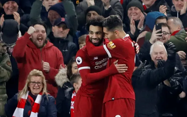 Mo Salah and Roberto Firmino