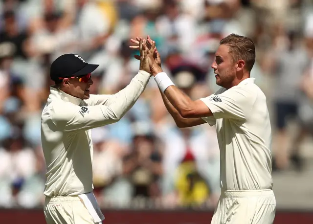 Stuart Broad and Joe Root