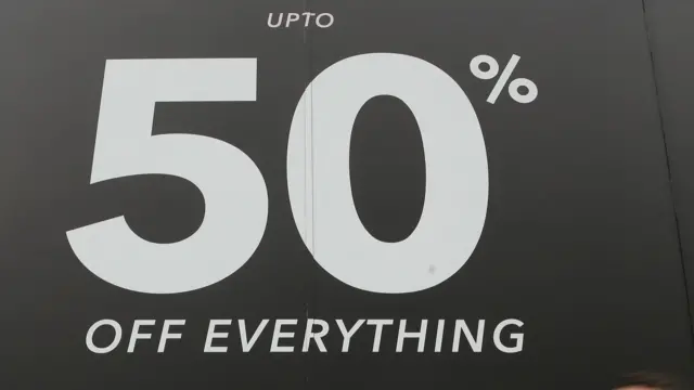 50% off everything sign