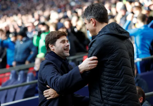 Mauricio Pochettino and Mauricio Pellegrino ahead of kick-off