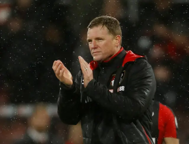 Eddie Howe applauds