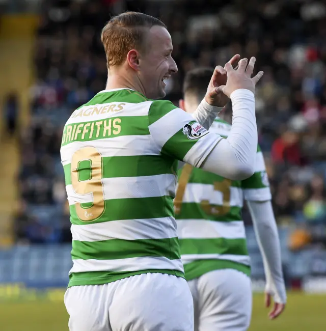 Celtic scorer Leigh Griffiths celebrates his goal