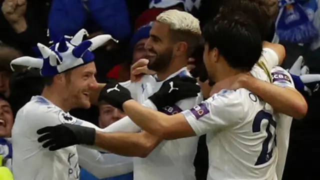 Riyad Mahrez celebrates