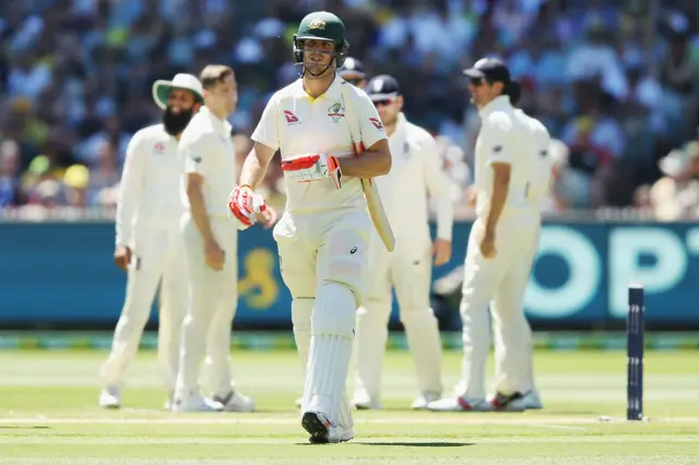 Mitchell Marsh is dismissed