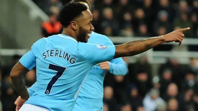 Raheem Sterling celebrates his goal