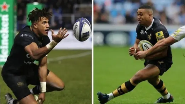 Bath full-back Anthony Watson (left) will be up against younger brother Marcus