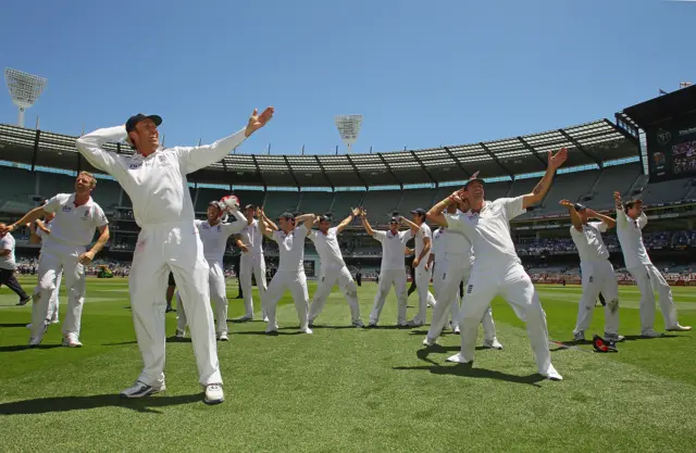 England win in Melbourne, 2010