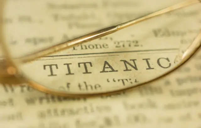 Titanic in newspaper. Pic: Getty Images