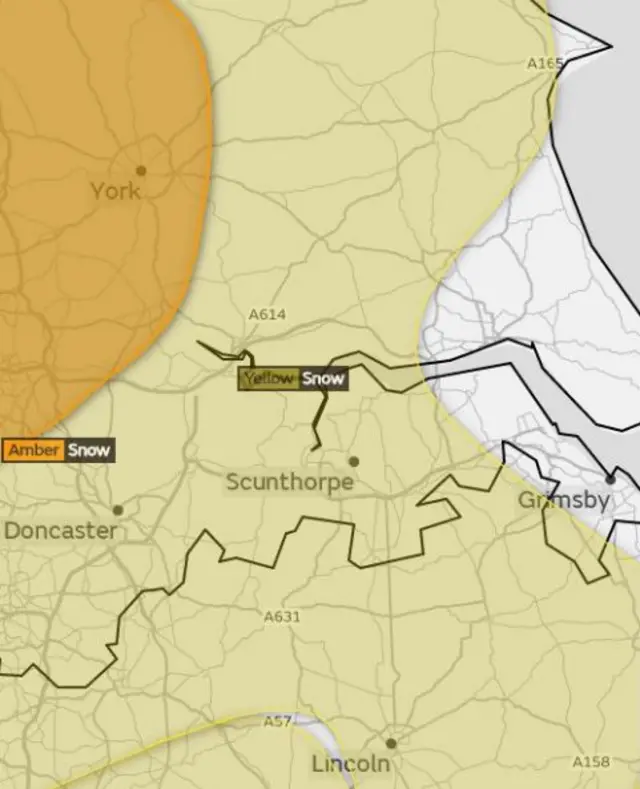 Graphic showing area affected