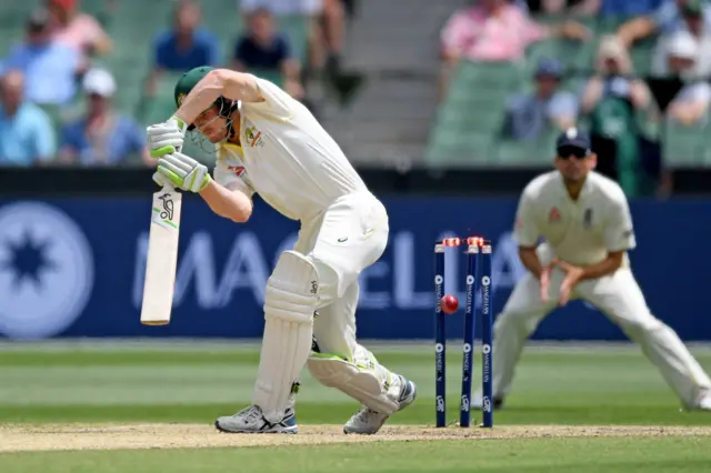 Bancroft is bowled