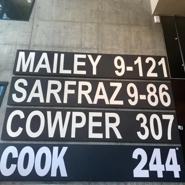 Alastair Cook board in the MCG bar