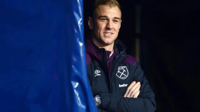 Joe Hart watches on