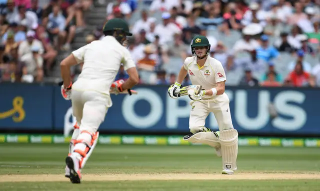 Mitchell Marsh and Steve Smith