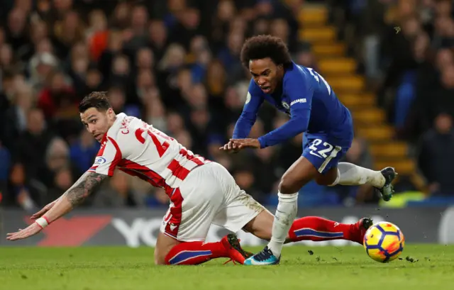 Geoff Cameron fouls Willian