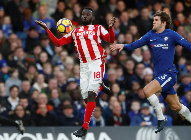 Mame Biram Diouf controls with his arm