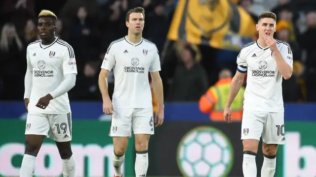 Fulham players dejected