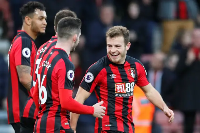 Ryan Fraser celebrates