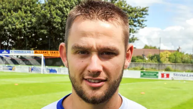 Stranraer striker Ryan Wallace