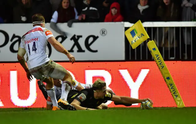 Jonny Hill scores for Exeter