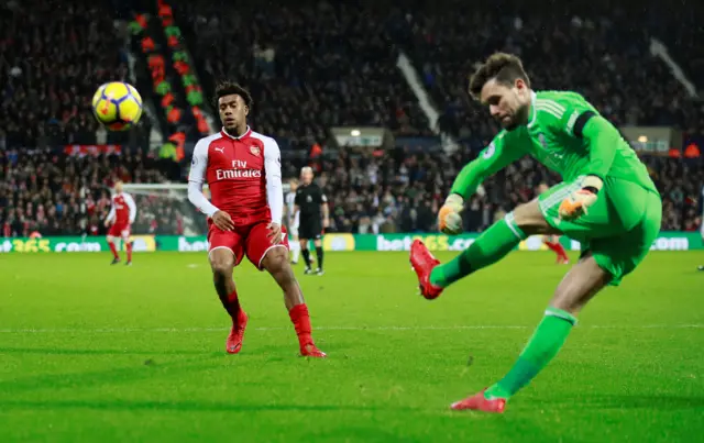 Ben Foster and Alex Iwobi